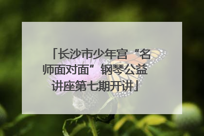 长沙市少年宫“名师面对面”钢琴公益讲座第七期开讲